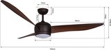 Beacon Nordic oil rubbed bronze plafondventilator 142 cm_