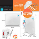 ZAAK. Kess Digital 550 Watt infraroodpaneel kachel - vrijstaand of wandmontage