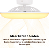 ZAAK. Lafee White plafondventilator 30 cm - Inclusief LED