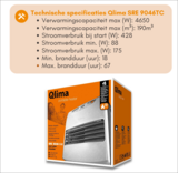 Qlima SRE 9046 TC 4650 Watt laser petroleumkachel - 9 liter - max 190 m3