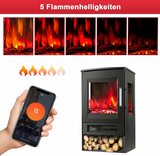 Cecaylie Stufa elektrische sfeerhaard Wifi - 900/1800 W - 75 m3