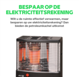 Zibro RS-3022 2200 Watt kous petroleumkachel - 4 liter - max 80 m3