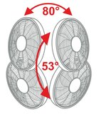 Casafan Airos Eco Design Wall TS wandventilator zilver 40 cm_