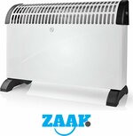 ZAAK. Fuego witte convectorkachel 2000 Watt - 3 standen ZAAK. Fuego witte convectorkachel 2000 Watt - 3 standen