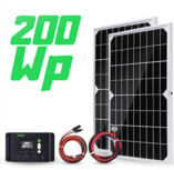 ZAAK. Topsolar 200Wp 12V zonnepanelen compleet pakket - Plug and Play ZAAK. Topsolar 200Wp 12V zonnepanelen compleet pakket - Plug and Play