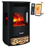 Kesser Prio XL zwart elektrische sfeerhaard Wifi - 950/1900 W - 75 m3 Kesser Prio XL zwart elektrische sfeerhaard Wifi - 950/1900 W - 75 m3