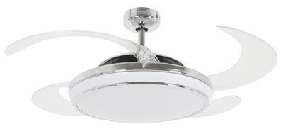 productfoto van de Beacon Fanaway EVO 1 LED chroom plafondventilator 122 cm